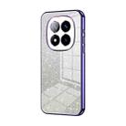 For Redmi Note 14 Pro+ 5G Gradient Glitter Powder Electroplated Phone Case(Purple) - 1