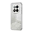 For Redmi Note 14 Pro+ 5G Gradient Glitter Powder Electroplated Phone Case(Silver) - 1