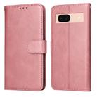 For Google Pixel 8a Classic Calf Texture Flip Leather Phone Case(Rose Gold) - 1