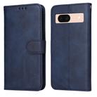 For Google Pixel 8a Classic Calf Texture Flip Leather Phone Case(Blue) - 1