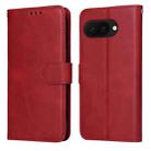 For Google Pixel 9a Classic Calf Texture Flip Leather Phone Case(Red) - 1