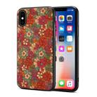 For iPhone XS / X Four Seasons Flower Language Series TPU Phone Case(Summer Red) - 1