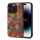 For iPhone 14 Pro Four Seasons Flower Language Series TPU Phone Case(Spring Green) - 1