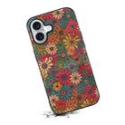 For iPhone 16 Four Seasons Flower Language Series TPU Phone Case(Spring Green) - 3