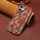 For iPhone 16 Four Seasons Flower Language Series TPU Phone Case(Summer Red) - 2