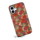 For iPhone 16 Four Seasons Flower Language Series TPU Phone Case(Summer Red) - 3