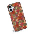 For iPhone 16 Plus Four Seasons Flower Language Series TPU Phone Case(Summer Red) - 3