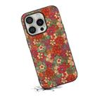 For iPhone 16 Pro Four Seasons Flower Language Series TPU Phone Case(Summer Red) - 3