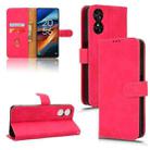 For TCL 50 SE Skin Feel Magnetic Flip Leather Phone Case(Rose Red) - 1