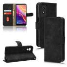 For TCL 501 Skin Feel Magnetic Flip Leather Phone Case(Black) - 1