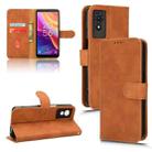 For TCL 501 Skin Feel Magnetic Flip Leather Phone Case(Brown) - 1