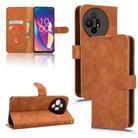 For TCL 50 XL 5G Skin Feel Magnetic Flip Leather Phone Case(Brown) - 1