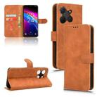 For TCL 503 Skin Feel Magnetic Flip Leather Phone Case(Brown) - 1