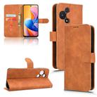 For TCL 60R 5G Skin Feel Magnetic Flip Leather Phone Case(Brown) - 1