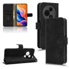 For TCL 605 Skin Feel Magnetic Flip Leather Phone Case(Black) - 1