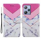 For Blackview A53 Pro Painted Pattern Horizontal Flip Leather Phone Case(Smoke Marble) - 1