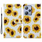 For Blackview A53 Pro Painted Pattern Horizontal Flip Leather Phone Case(Sunflower) - 1