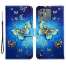 For Blackview A55 Pro Painted Pattern Horizontal Flip Leather Phone Case(Butterfly) - 1