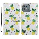 For Blackview A55 Pro Painted Pattern Horizontal Flip Leather Phone Case(Pineapple) - 1