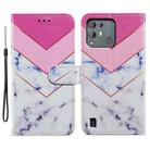 For Blackview A55 Pro Painted Pattern Horizontal Flip Leather Phone Case(Smoke Marble) - 1