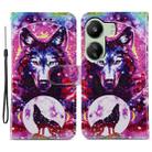 For Xiaomi Redmi 13C 4G Painted Pattern Horizontal Flip Leather Phone Case(Wolf Totem) - 1