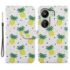 For Xiaomi Redmi 13C 4G Painted Pattern Horizontal Flip Leather Phone Case(Pineapple) - 1