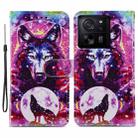 For Xiaomi 13T 5G Painted Pattern Horizontal Flip Leather Phone Case(Wolf Totem) - 1