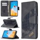 For Huawei P40 Matching Color Crocodile Texture Horizontal Flip PU Leather Case with Holder & Card Slots & Wallet(Black) - 1