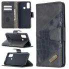 For Huawei P smart 2020 Matching Color Crocodile Texture Horizontal Flip PU Leather Case with Holder & Card Slots & Wallet(Black) - 1