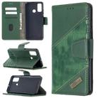 For Huawei P smart 2020 Matching Color Crocodile Texture Horizontal Flip PU Leather Case with Holder & Card Slots & Wallet(Green) - 1