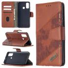 For Huawei P smart 2020 Matching Color Crocodile Texture Horizontal Flip PU Leather Case with Holder & Card Slots & Wallet(Brown) - 1