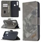 For Huawei P Smart Z Matching Color Crocodile Texture Horizontal Flip PU Leather Case with Holder & Card Slots & Wallet(Grey) - 1