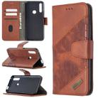 For Huawei P Smart Z Matching Color Crocodile Texture Horizontal Flip PU Leather Case with Holder & Card Slots & Wallet(Brown) - 1