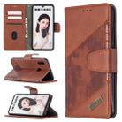 For Huawei P Smart (2019) Matching Color Crocodile Texture Horizontal Flip PU Leather Case with Holder & Card Slots & Wallet(Brown) - 1