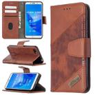 For Huawei Y5 (2018) Matching Color Crocodile Texture Horizontal Flip PU Leather Case with Holder & Card Slots & Wallet(Brown) - 1