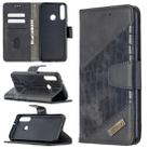 For Huawei Y6p Matching Color Crocodile Texture Horizontal Flip PU Leather Case with Holder & Card Slots & Wallet(Black) - 1