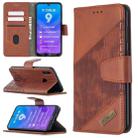 For Huawei Y7 (2019) Matching Color Crocodile Texture Horizontal Flip PU Leather Case with Holder & Card Slots & Wallet(Brown) - 1