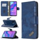 For Huawei Honor 9A Matching Color Crocodile Texture Horizontal Flip PU Leather Case with Holder & Card Slots & Wallet(Blue) - 1