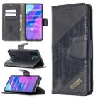 For Huawei Honor 9A Matching Color Crocodile Texture Horizontal Flip PU Leather Case with Holder & Card Slots & Wallet(Black) - 1