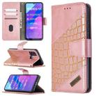 For Huawei Honor 9A Matching Color Crocodile Texture Horizontal Flip PU Leather Case with Holder & Card Slots & Wallet(Rose Gold) - 1