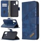 For Huawei Honor 9X Lite Matching Color Crocodile Texture Horizontal Flip PU Leather Case with Holder & Card Slots & Wallet(Blue) - 1