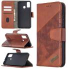 For Huawei Honor 9X Lite Matching Color Crocodile Texture Horizontal Flip PU Leather Case with Holder & Card Slots & Wallet(Brown) - 1