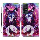 For TCL 40 SE Painted Pattern Horizontal Flip Leather Phone Case(Wolf Totem) - 1