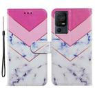 For TCL 40 SE Painted Pattern Horizontal Flip Leather Phone Case(Smoke Marble) - 1
