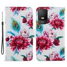 For TCL 403 Painted Pattern Horizontal Flip Leather Phone Case(Peacock Flower) - 1