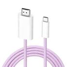 4K 30Hz USB-C / Type-C to HDMI HD Adapter Cable, Length: 1.8m(Purple) - 1