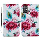 For ZTE Blade A52 Painted Pattern Horizontal Flip Leather Phone Case(Peacock Flower) - 1