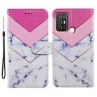 For ZTE Blade A52 Painted Pattern Horizontal Flip Leather Phone Case(Smoke Marble) - 1