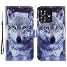 For ZTE Blade A73 4G Painted Pattern Horizontal Flip Leather Phone Case(White Wolf) - 1