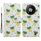 For ZTE Blade A73 5G Painted Pattern Horizontal Flip Leather Phone Case(Pineapple) - 1